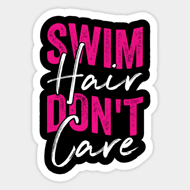 Swim Hair Don't Care Swimming Girl Gift Sticker by Dolde08